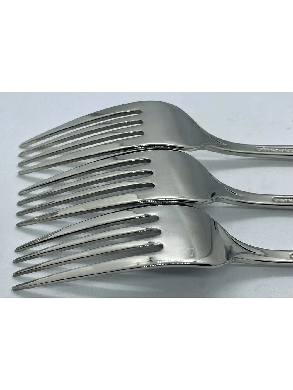 (3) Lenox DEBUT 18/8 Stainless Japan Kirk Stieff Collection Dinner Fork Lot ~8”